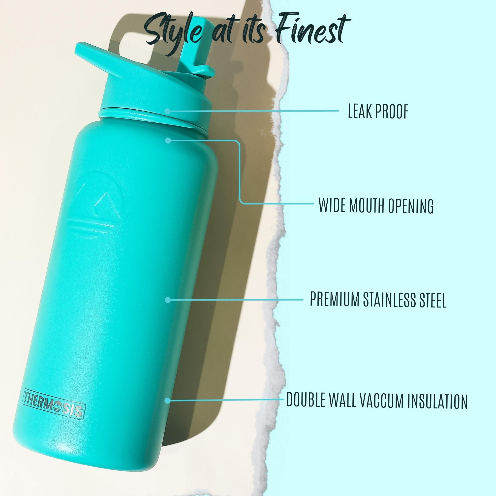 32 oz. Teal Stainless Steel Insulated Water Bottle