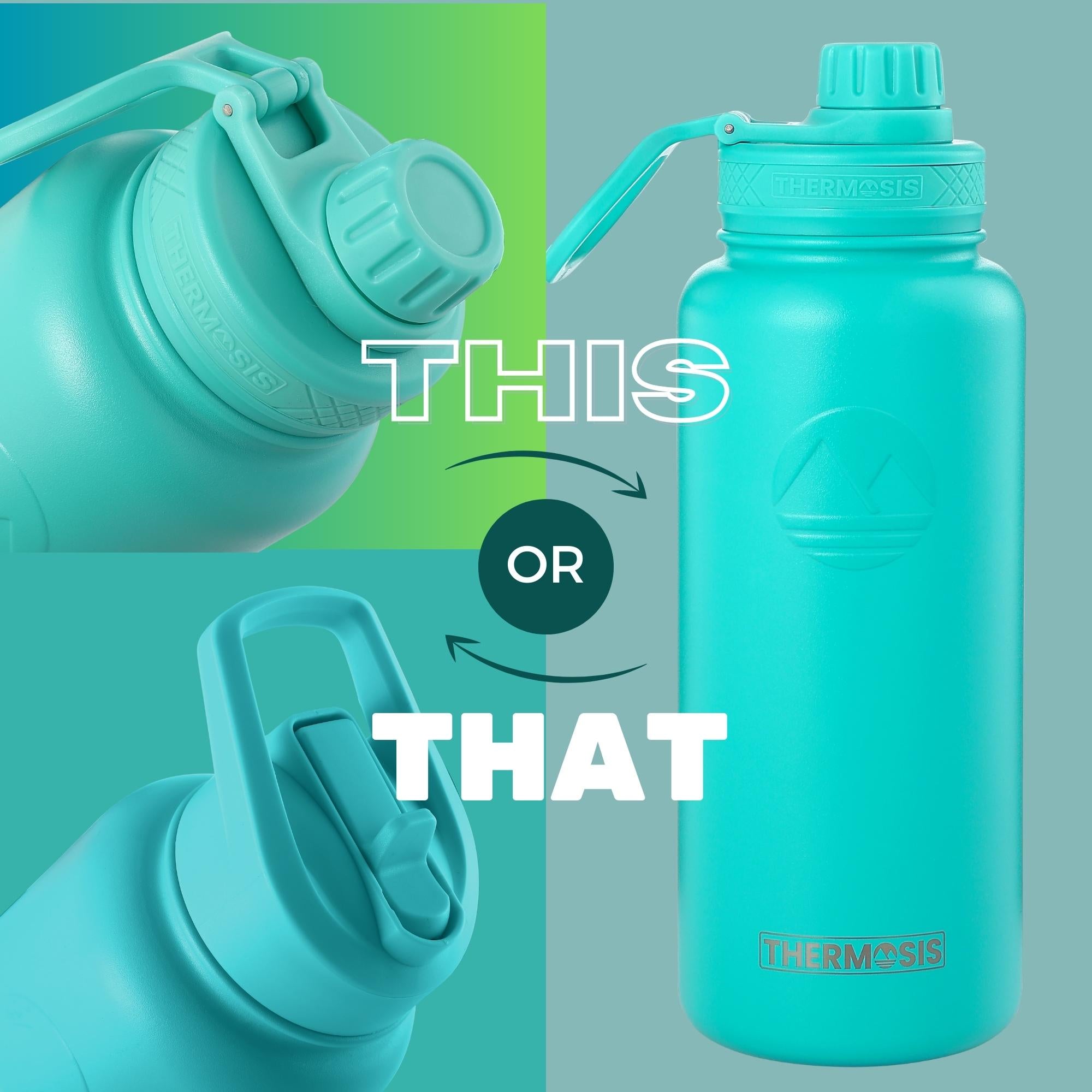 🧷 ALL IN MOTION INSULATED WATER BOTTLE 32 fl oz, teal,aqua, stainless  steel🆕